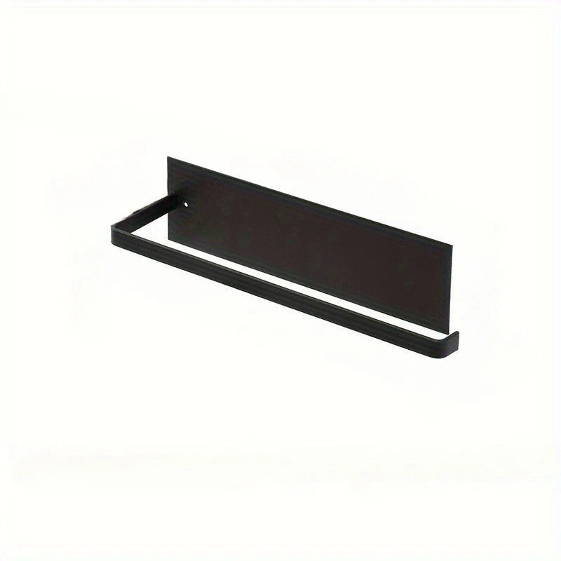 No Drill Adhesive Kitchen Carbon Steel Paper Towel Holder Household Roll Paper Hanger Plastic Wrap Rag Storage Rack