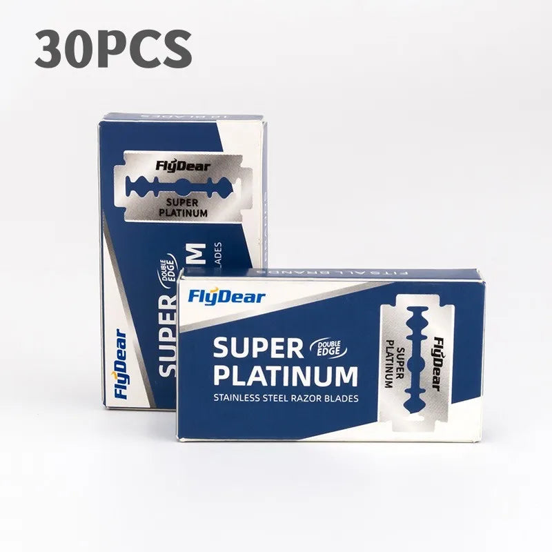 Classic Men Shaver Mild Hair Removal Shaver Double Edge Stainless Steel Shaving With 1 PCS Titanium Coated Blades Shaver Razor