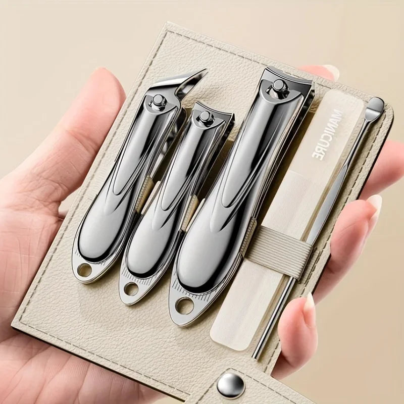 Manicure Set Personal Care Nail Clipper Kit 5 Pieces Nail Clipper Set Grooming Kit Gift for Relatives Friends Families Travel