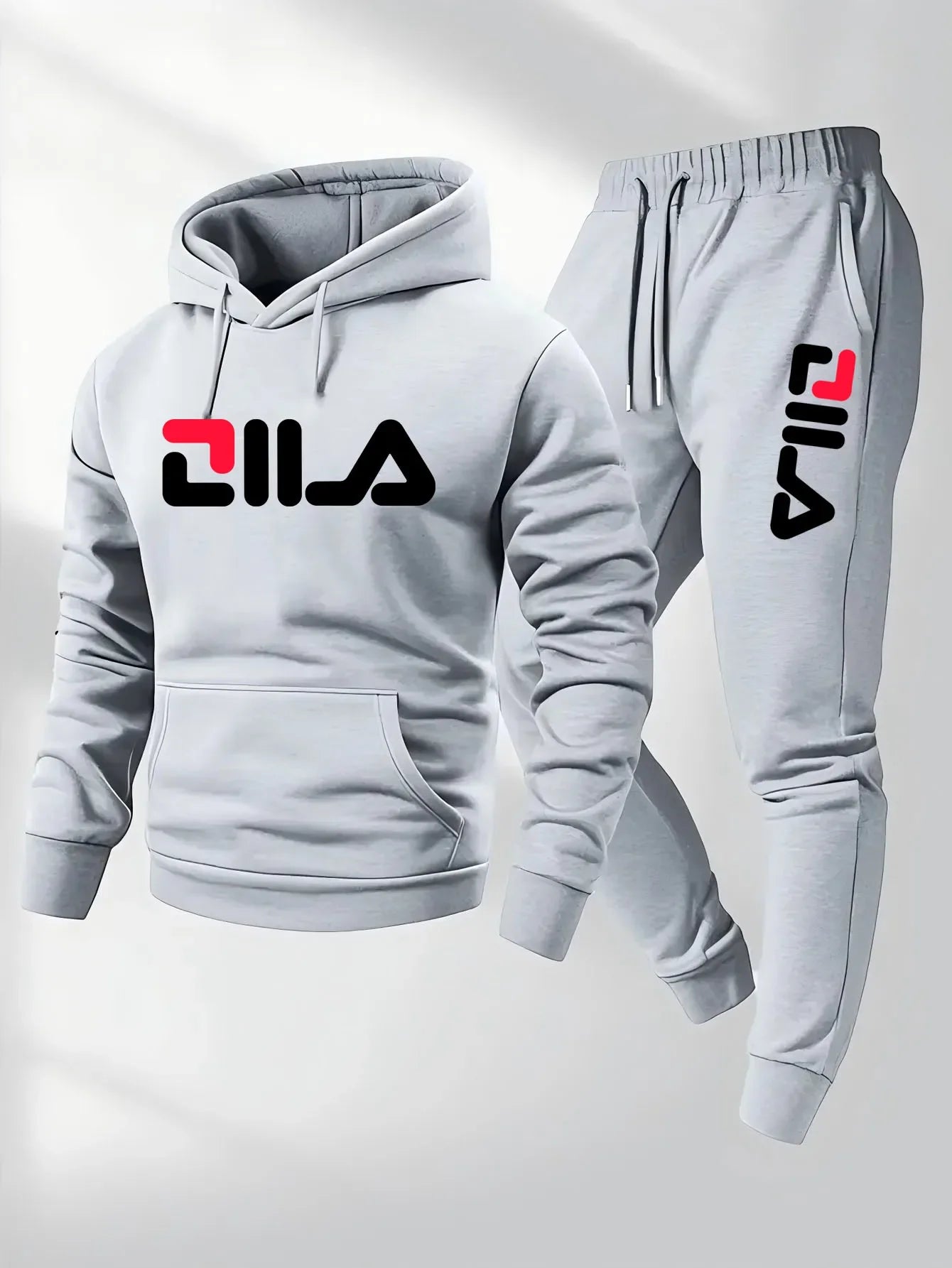 Spring and Autumn men's casual suit hooded sweatshirt and sweatpants 2-in-1 comfortable suit suitable for both men and women