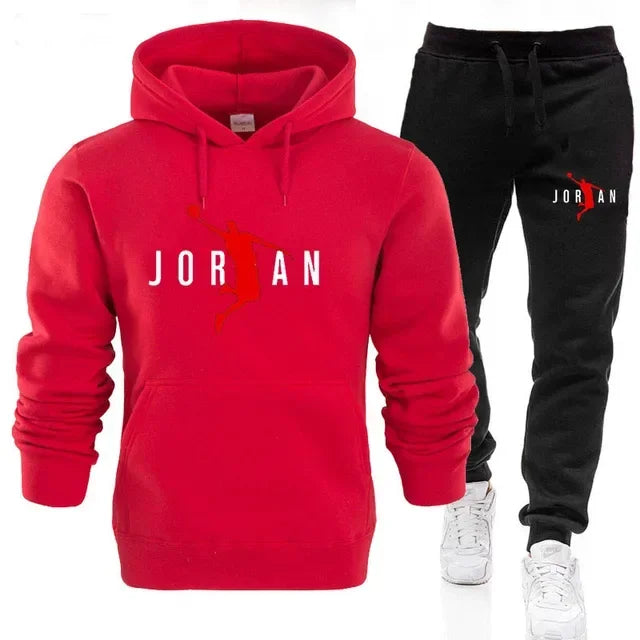 Men's sportswear set, fashionable hoodie jogging pants new outdoor men's casual sweatshirt set, autumn and winter sportswea