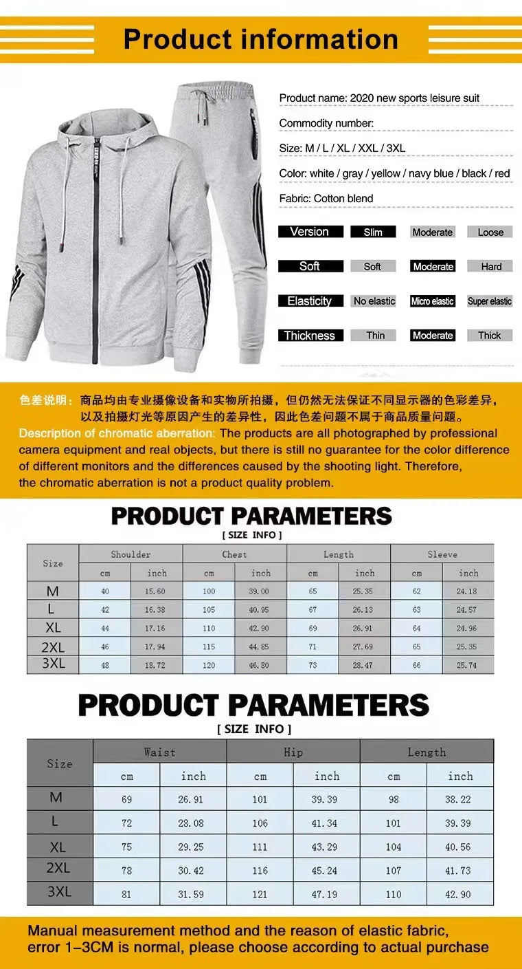 Casual high-quality men's pullover sweaters sweatshirts sportswear long-sleeved sportswear sets and daily fashionable clothing