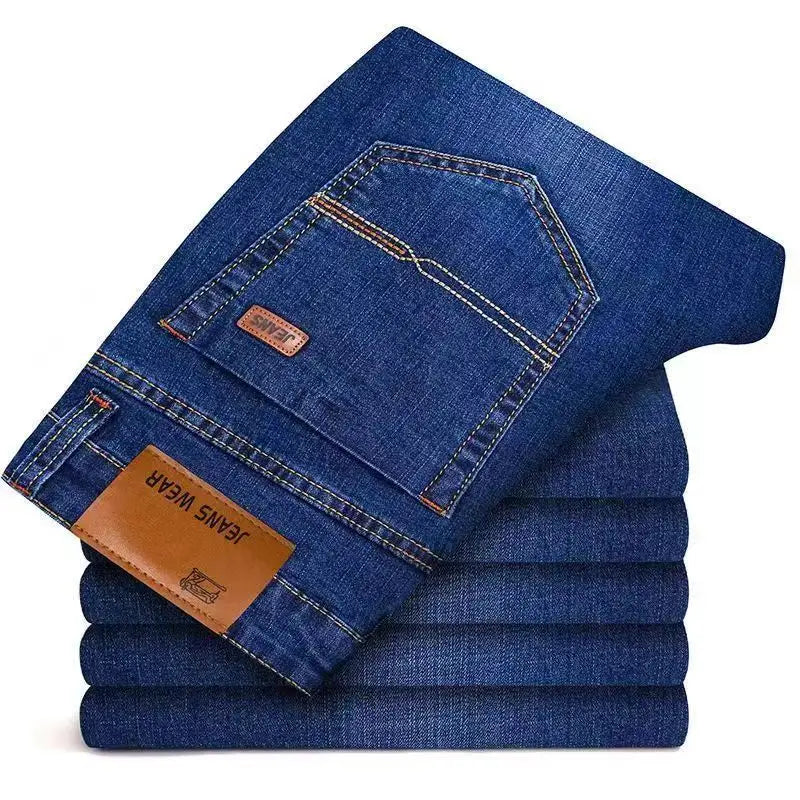 JEAN Autumn/Winter new men's casual pants, high-quality business formal sportswear jeans, straight-leg stretch long pants