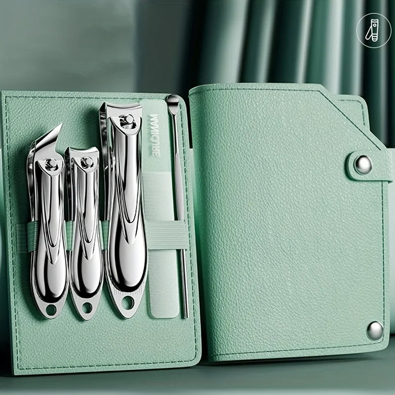 Manicure Set Personal Care Nail Clipper Kit 5 Pieces Nail Clipper Set Grooming Kit Gift for Relatives Friends Families Travel