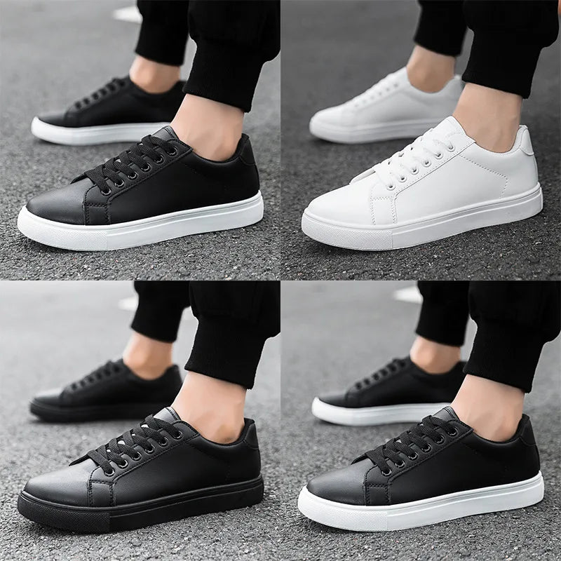 Men's Business Casual Shoes Soft Moccasin Shoes Comfortable Casual Shoes for Men  Solid Black White Men Sneakers New