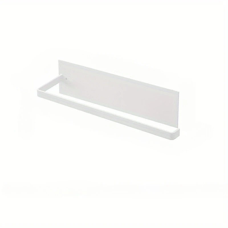 No Drill Adhesive Kitchen Carbon Steel Paper Towel Holder Household Roll Paper Hanger Plastic Wrap Rag Storage Rack