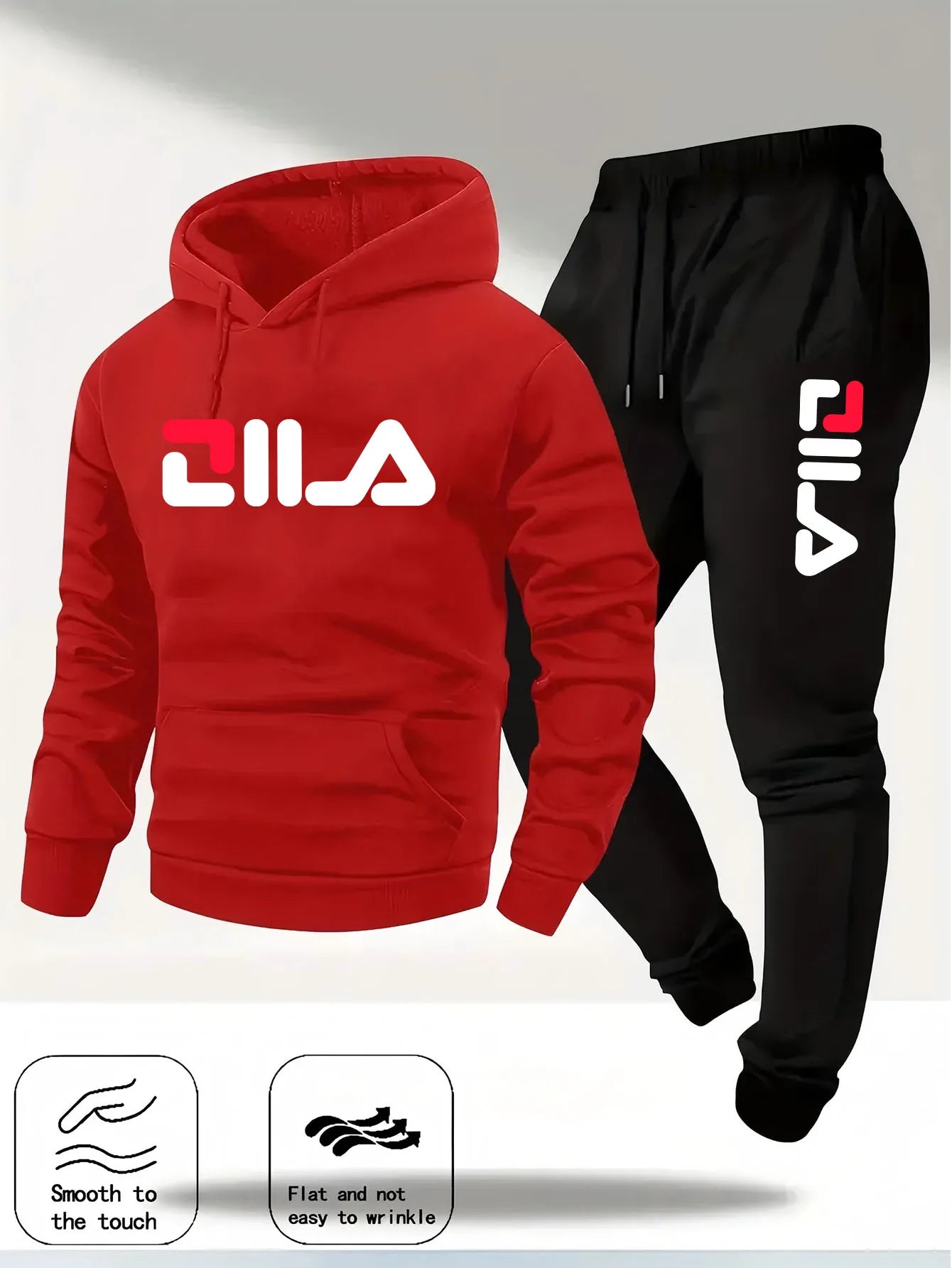 Spring and Autumn men's casual suit hooded sweatshirt and sweatpants 2-in-1 comfortable suit suitable for both men and women