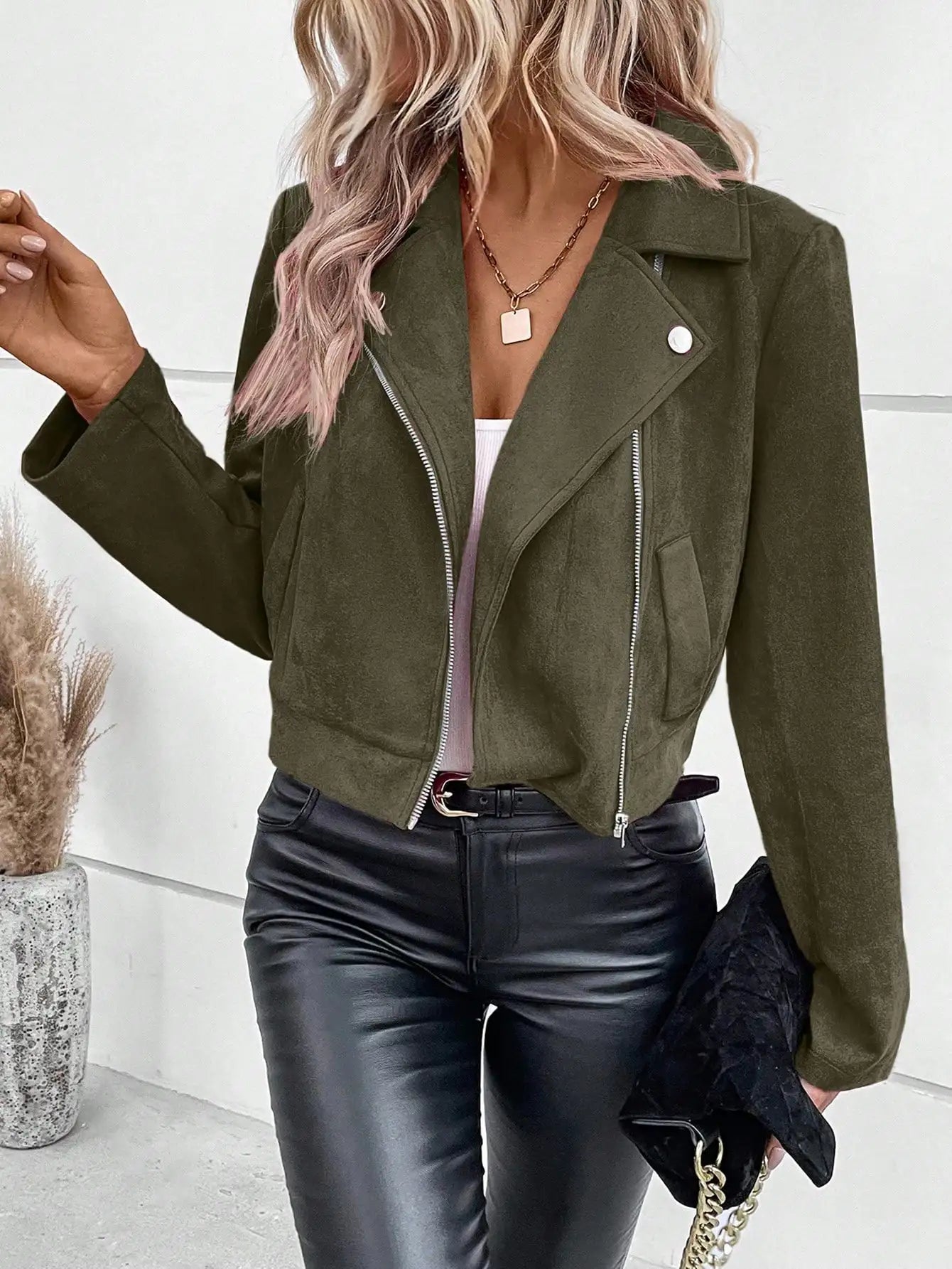 Women Jackets Fashion Autumn Winter Long Sleeve Solid Turn Down Collar Jacket Coat Women Outerwears Chaquetas De Mujer Q603