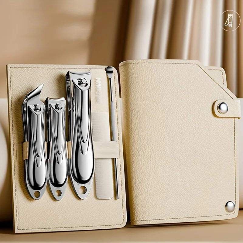 Manicure Set Personal Care Nail Clipper Kit 5 Pieces Nail Clipper Set Grooming Kit Gift for Relatives Friends Families Travel