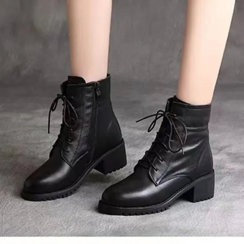 High Quality Ladies Shoes Side Zipper Women's Boots Fashion Cross-tied Modern Boots Women Hot Sale Plus Size Ankle Boots
