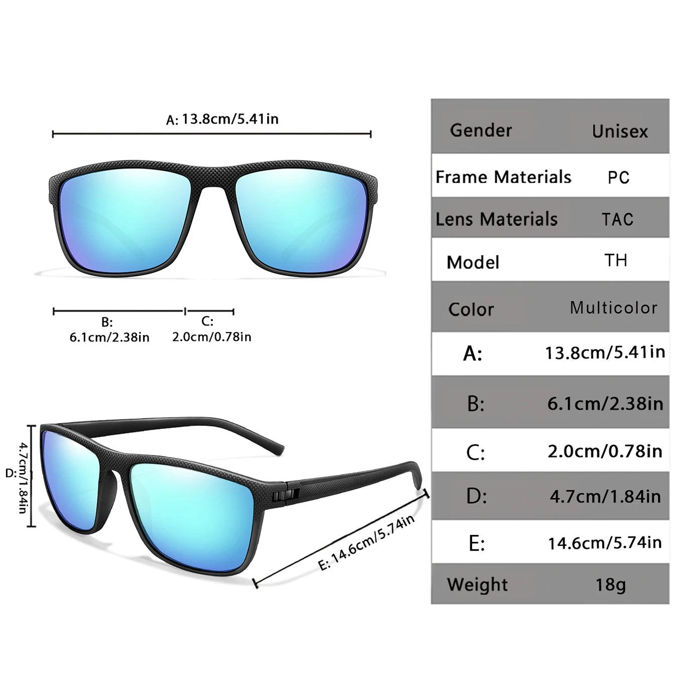 LOISRUBY Brand Classic Cycling Polarized Sunglasses Men Women Mtb Bicycle Square Eyewear Camping Hiking Driving Goggles UV400