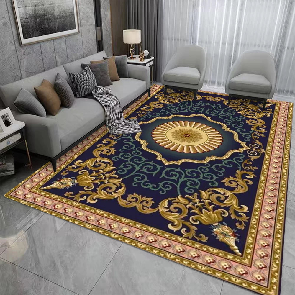 Vintage Carpet for Living Room and Bedroom, Sofa, Coffee Table Rug Bohemian Ethnic Style, Household Bedside Mat