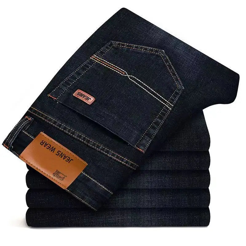 JEAN Autumn/Winter new men's casual pants, high-quality business formal sportswear jeans, straight-leg stretch long pants