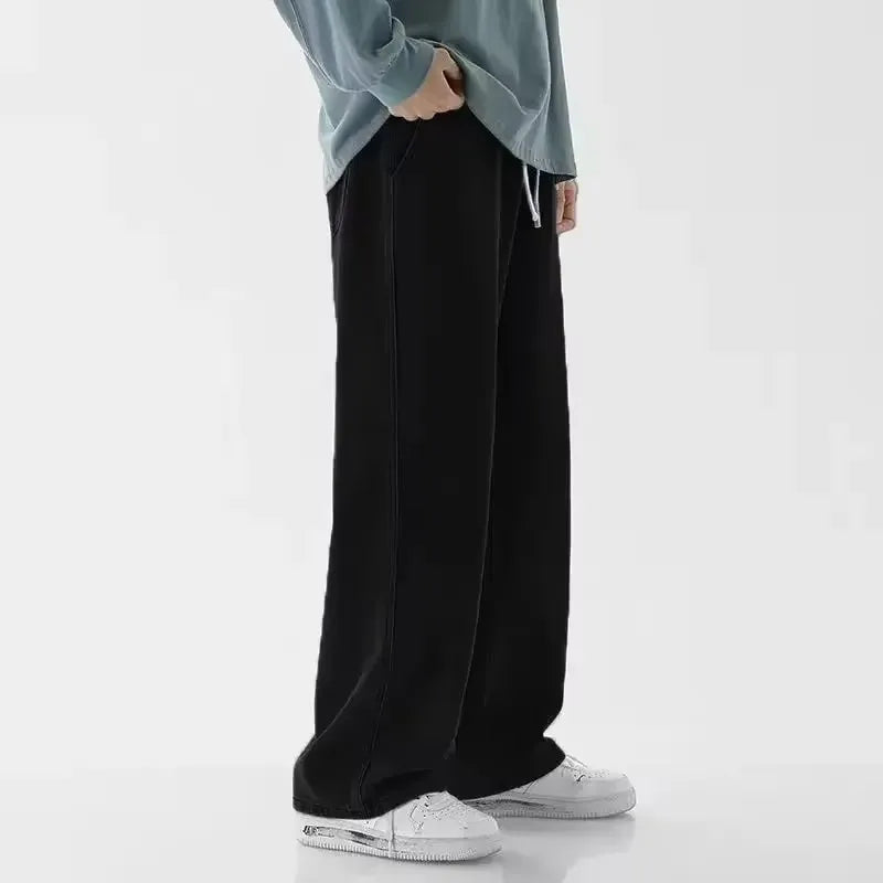 Spring/Summer Korean Style Straight Leg Lyocell Jeans Men's Fashion Versatile Loose Thin Pants Men's Washed Retro