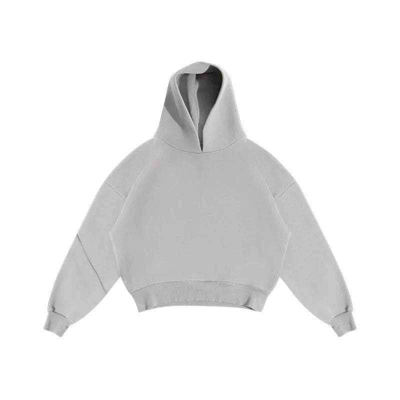 Men's Casual Solid Hooded Pullover Straight Pants 2 Piece Set Tracksuit For Fashion Loose Hoodies Sweatshirt Wide Leg Sweatpants
