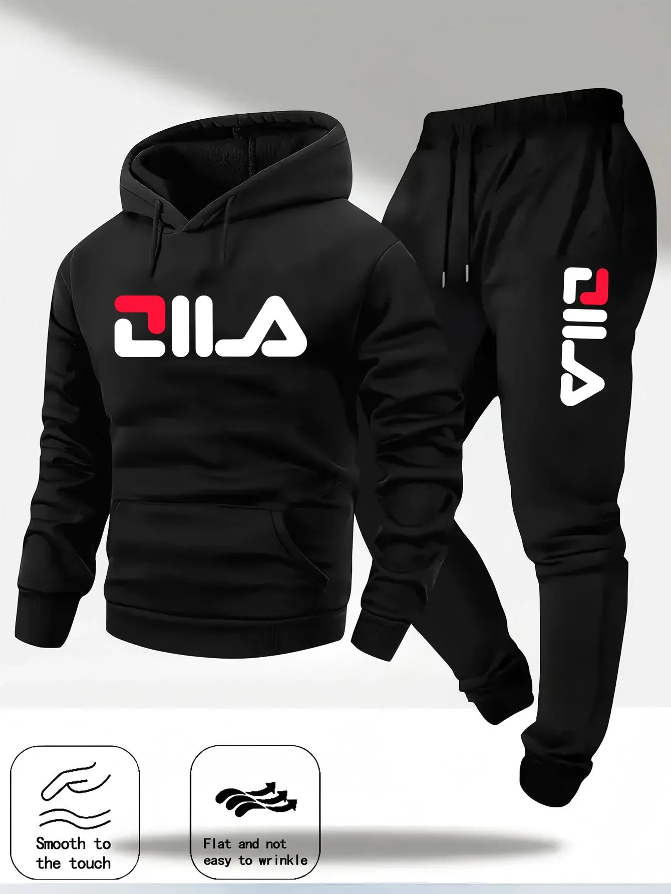 Spring and Autumn men's casual suit hooded sweatshirt and sweatpants 2-in-1 comfortable suit suitable for both men and women