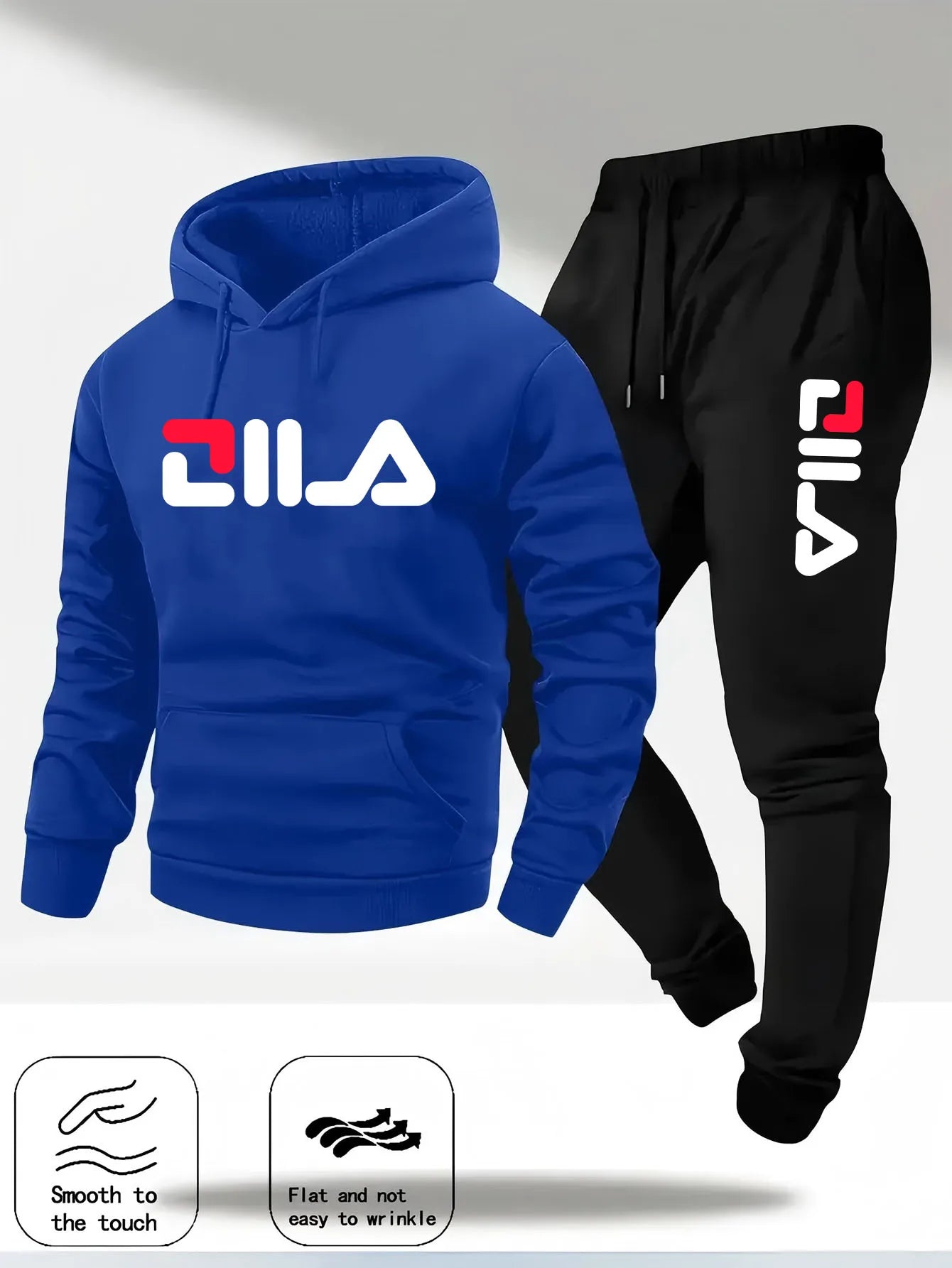 Spring and Autumn men's casual suit hooded sweatshirt and sweatpants 2-in-1 comfortable suit suitable for both men and women