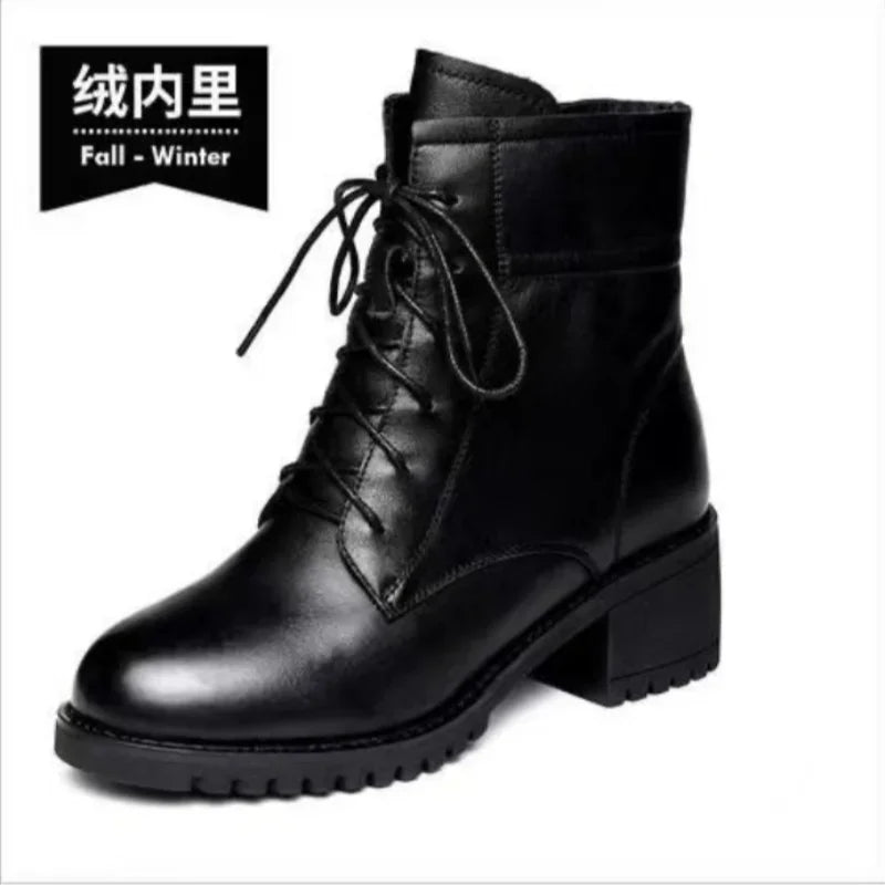 High Quality Ladies Shoes Side Zipper Women's Boots Fashion Cross-tied Modern Boots Women Hot Sale Plus Size Ankle Boots