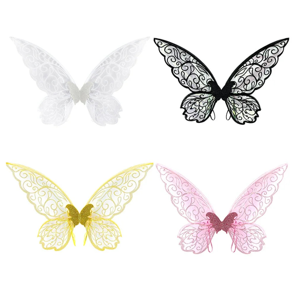 Butterfly Fairy Wings Costume Women Girls Sparkle Princess Angel Wing for Halloween Party Favor Cosplay Costume Dress Up Props