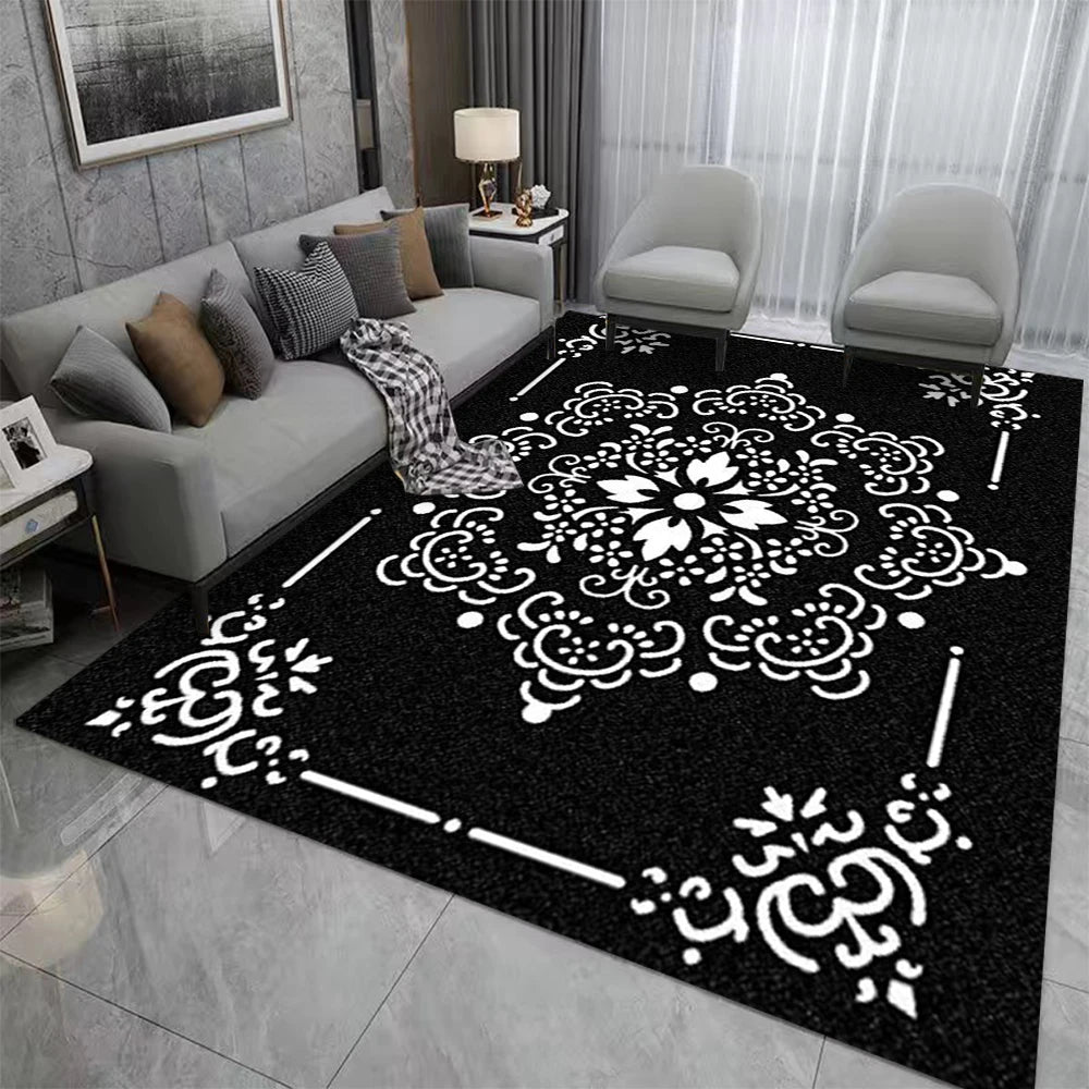 Vintage Carpet for Living Room and Bedroom, Sofa, Coffee Table Rug Bohemian Ethnic Style, Household Bedside Mat