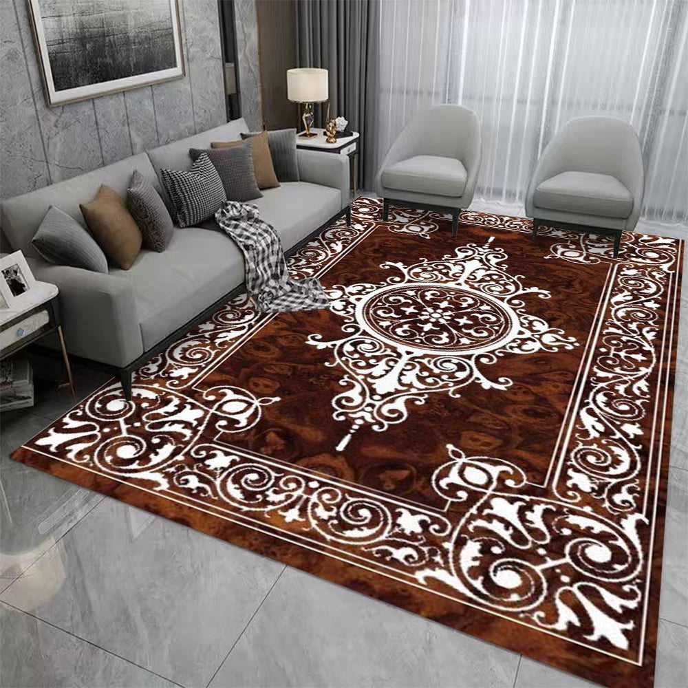 Vintage Carpet for Living Room and Bedroom, Sofa, Coffee Table Rug Bohemian Ethnic Style, Household Bedside Mat