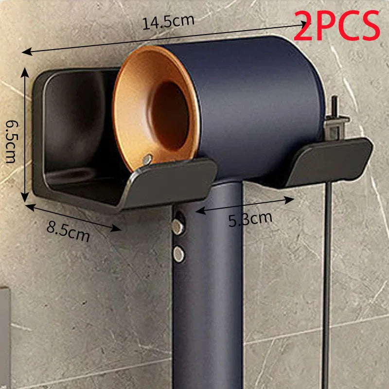 Storage rack hair dryer stand wall mounted hair straightener hair dryer hanger bathroom and toilet storage rack