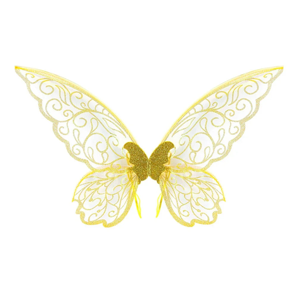 Butterfly Fairy Wings Costume Women Girls Sparkle Princess Angel Wing for Halloween Party Favor Cosplay Costume Dress Up Props