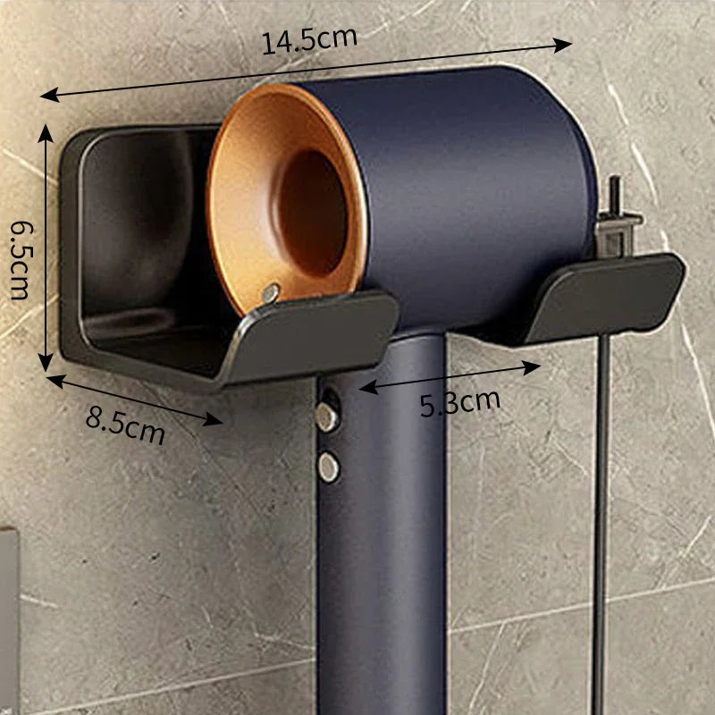 Storage rack hair dryer stand wall mounted hair straightener hair dryer hanger bathroom and toilet storage rack