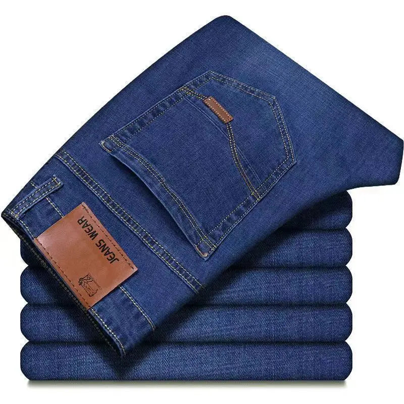 JEAN Autumn/Winter new men's casual pants, high-quality business formal sportswear jeans, straight-leg stretch long pants