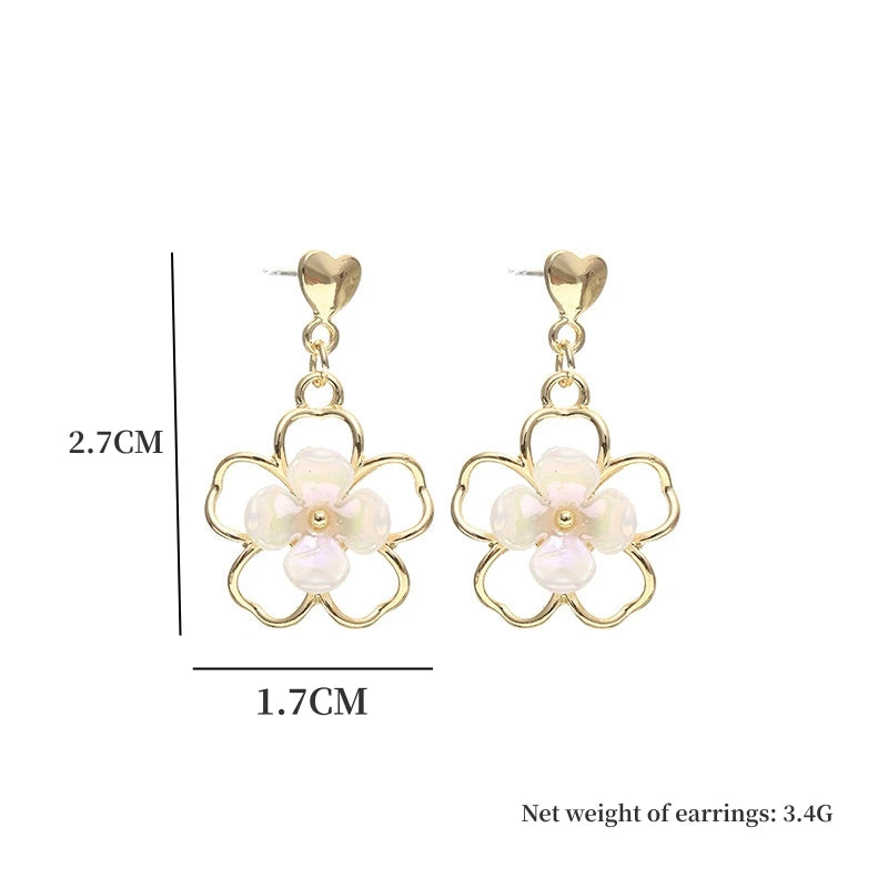 New fashion hold flower earings women gender ceremony senior sense early warming party jewelry gift hot selling