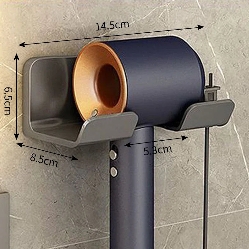 Storage rack hair dryer stand wall mounted hair straightener hair dryer hanger bathroom and toilet storage rack