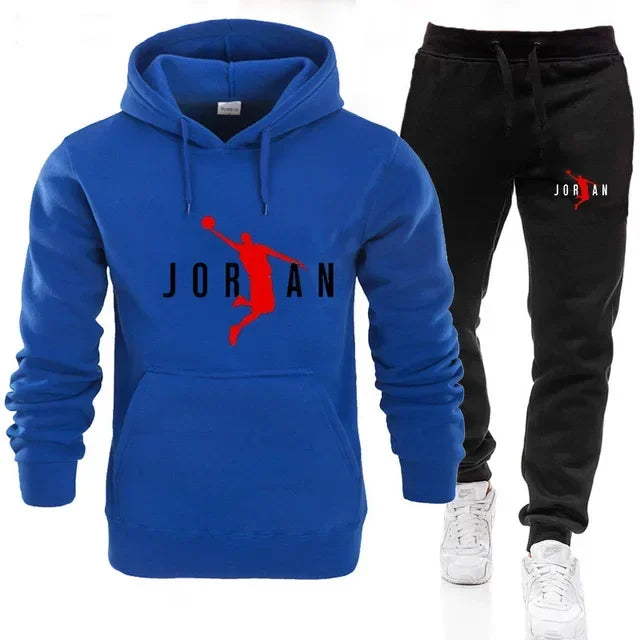 Men's sportswear set, fashionable hoodie jogging pants new outdoor men's casual sweatshirt set, autumn and winter sportswea