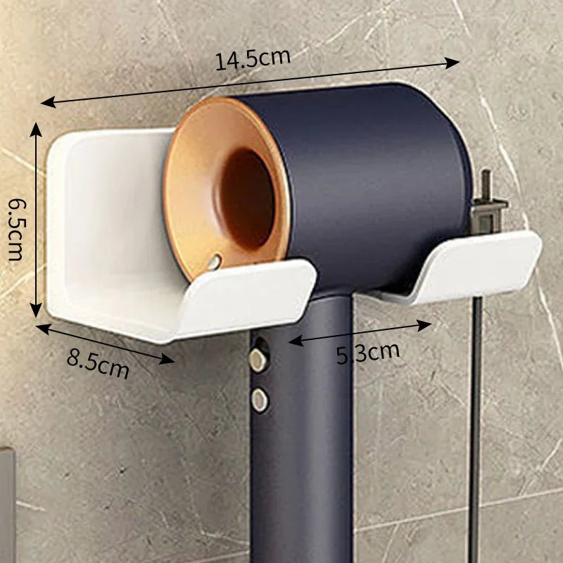 Storage rack hair dryer stand wall mounted hair straightener hair dryer hanger bathroom and toilet storage rack