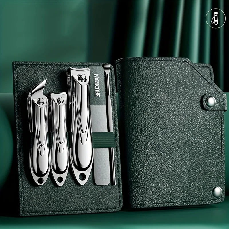 Manicure Set Personal Care Nail Clipper Kit 5 Pieces Nail Clipper Set Grooming Kit Gift for Relatives Friends Families Travel
