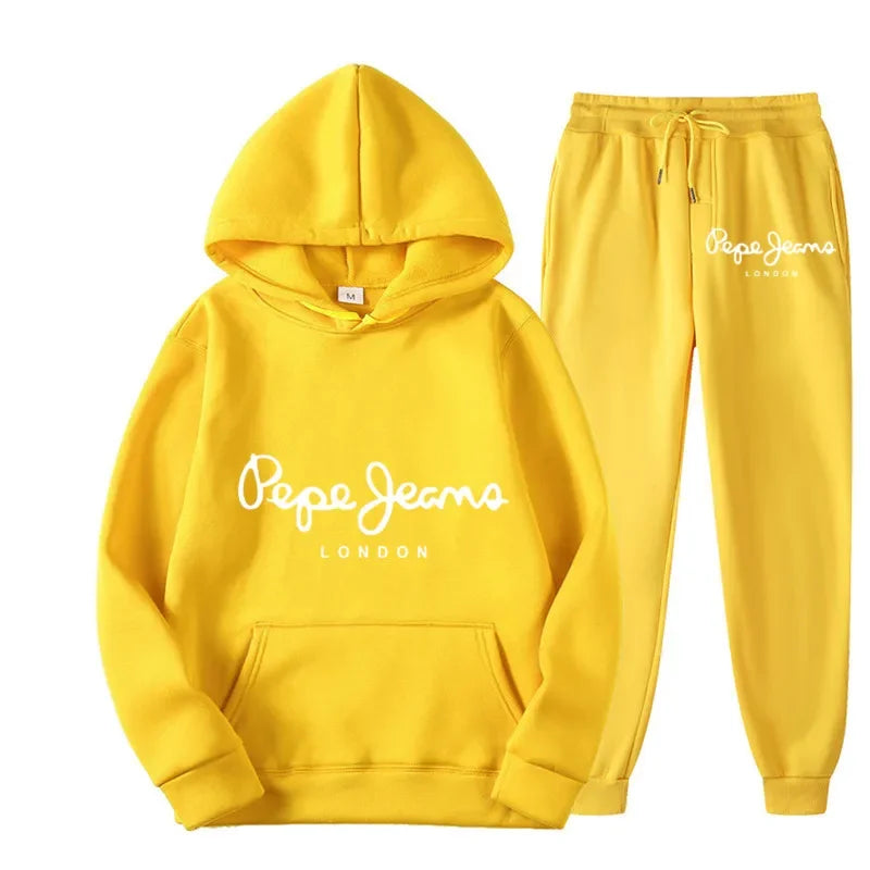 Autumn and winter men's animal printed sportswear top, pants set, hoodie and pants running set suitable for daily shopping