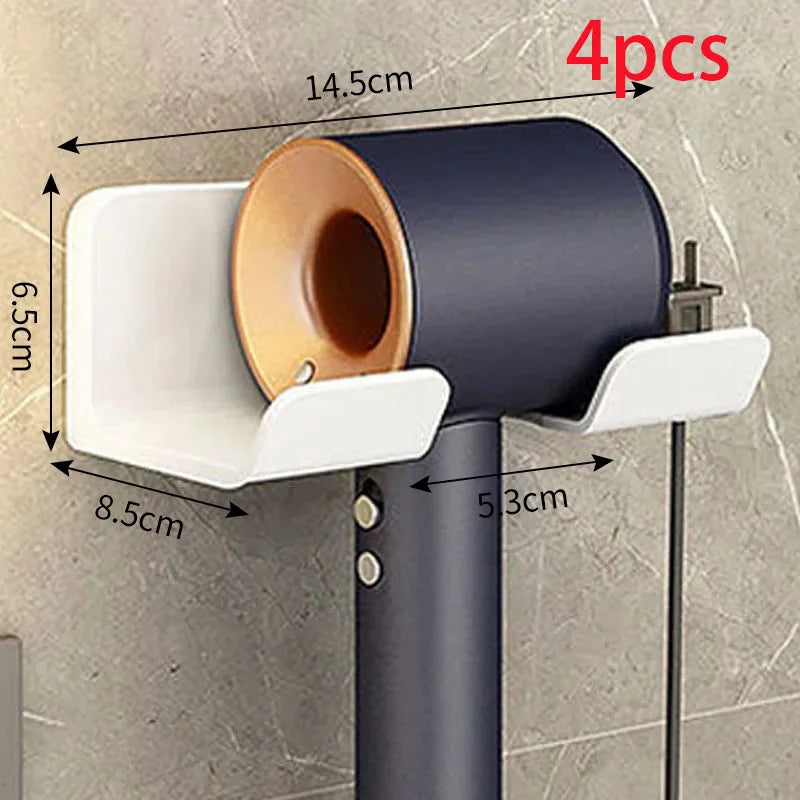 Storage rack hair dryer stand wall mounted hair straightener hair dryer hanger bathroom and toilet storage rack