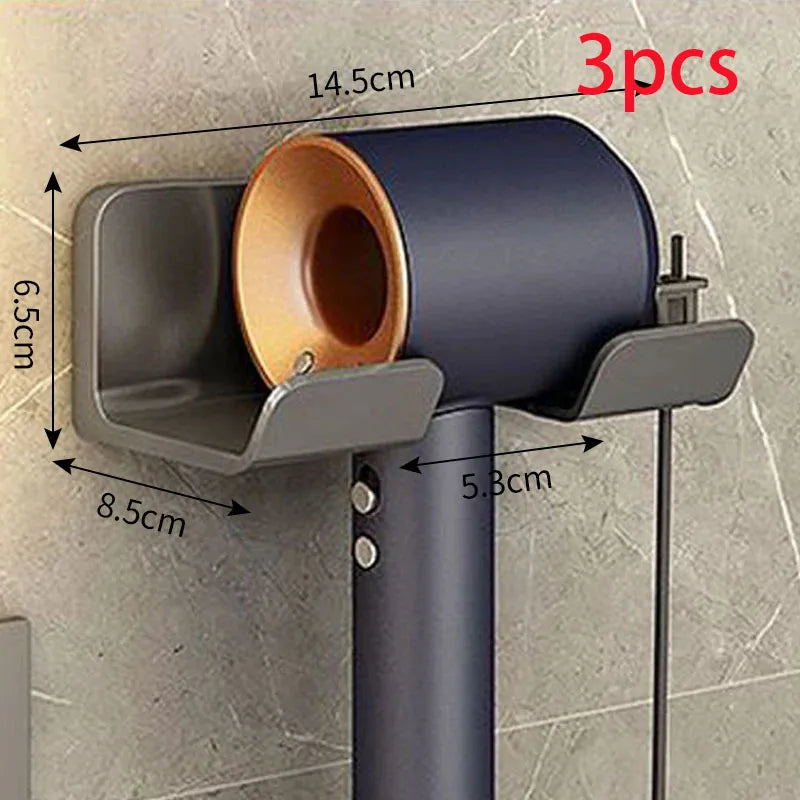 Storage rack hair dryer stand wall mounted hair straightener hair dryer hanger bathroom and toilet storage rack
