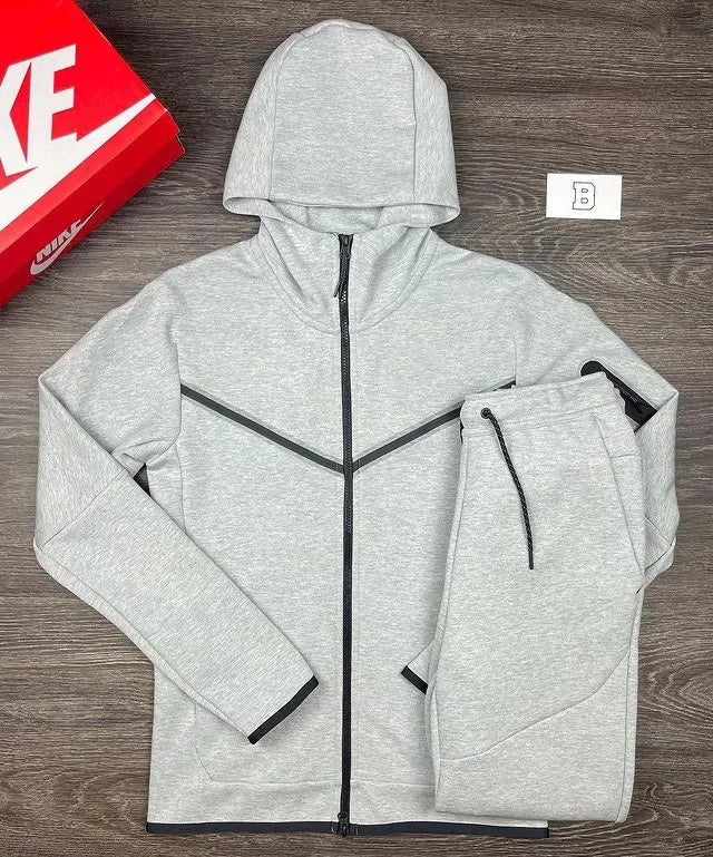 Fashion Casual Men's Wear The United States Spring And Autumn Sports Hoodie Matching Color Sports Two Boutique Sets