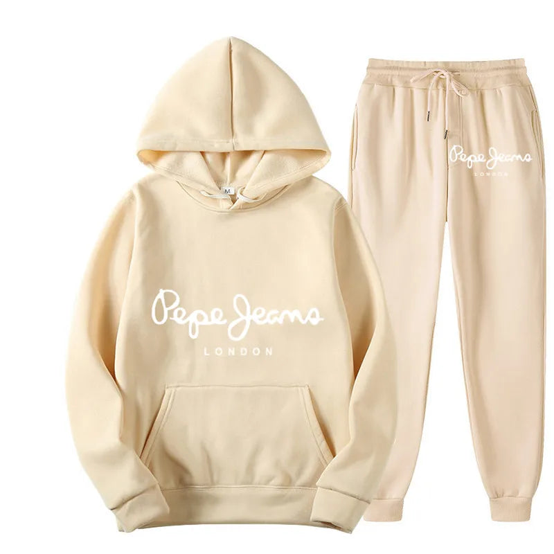 Autumn and winter men's animal printed sportswear top, pants set, hoodie and pants running set suitable for daily shopping