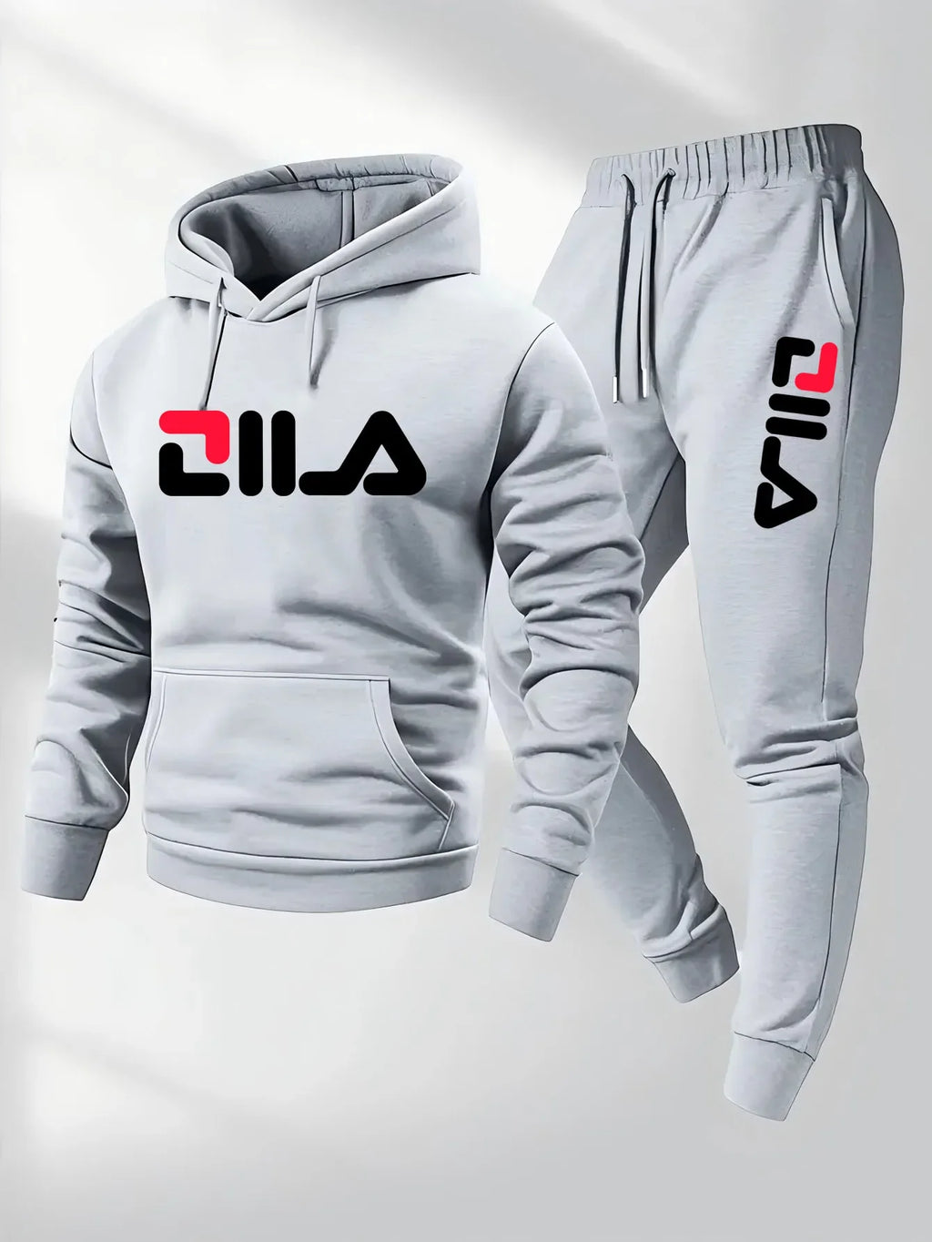 Spring and Autumn men's casual suit hooded sweatshirt and sweatpants 2-in-1 comfortable suit suitable for both men and women
