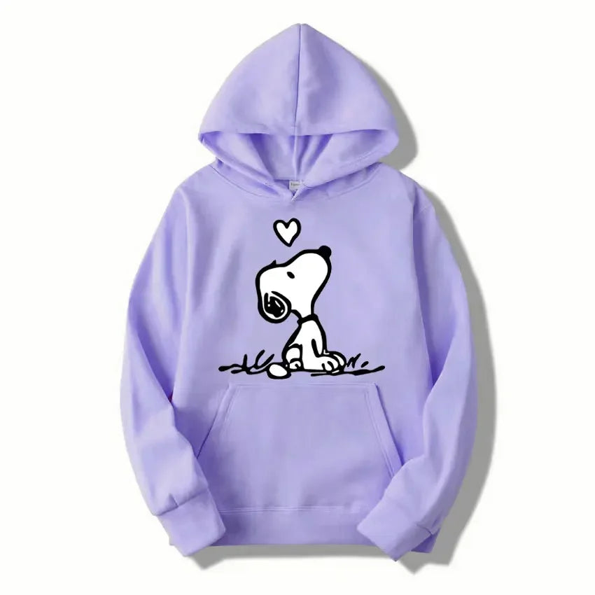 American Cartoon Comics Snoopy Hoodie Women Man Pullover Tops Spring Autumn Men  2025 New Casual Couple Sweatshirt Clothing