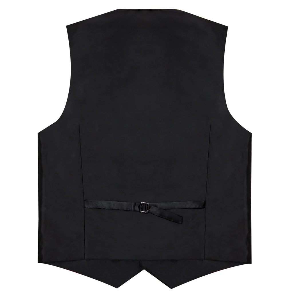 Luxury Paisley Men's Suit Vest Black Pink Red Wedding Prom Tuxedo Waistcoat Necktie Handkerchief Cufflink Sleeveless Jacket Vest