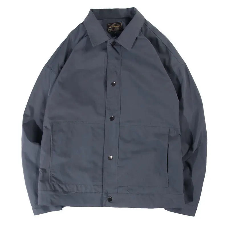 Men's Lapel Jacket Men's Fashion Hong Kong Style Metal Decoration Fashion Spring New Casual Top