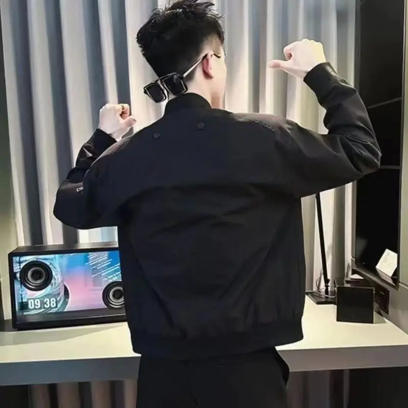 Trendy Hipster Jacket Men's Spring Autumn Baseball Coat Men's Casual Top