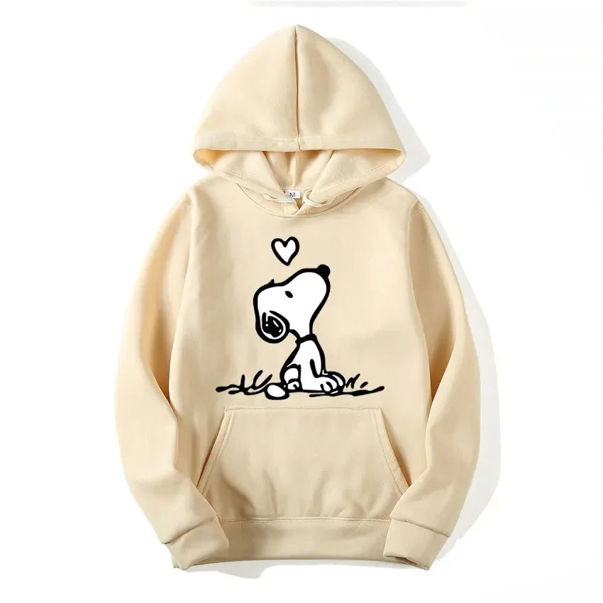 American Cartoon Comics Snoopy Hoodie Women Man Pullover Tops Spring Autumn Men  2025 New Casual Couple Sweatshirt Clothing