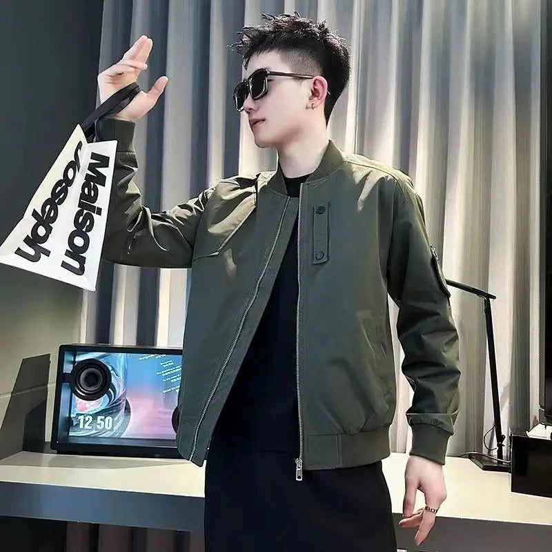 Trendy Hipster Jacket Men's Spring Autumn Baseball Coat Men's Casual Top